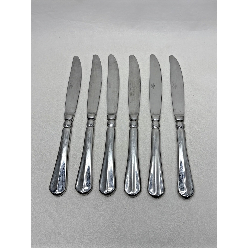 6 Mikasa French Countryside Dinner Knives Stainless Steel Flatware Korea Knife